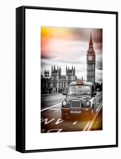 London Taxi and Big Ben - London - UK - England - United Kingdom - Europe-Philippe Hugonnard-Framed Stretched Canvas