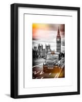 London Taxi and Big Ben - London - UK - England - United Kingdom - Europe-Philippe Hugonnard-Framed Art Print