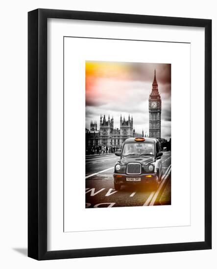 London Taxi and Big Ben - London - UK - England - United Kingdom - Europe-Philippe Hugonnard-Framed Art Print