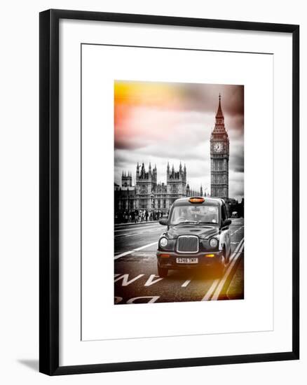 London Taxi and Big Ben - London - UK - England - United Kingdom - Europe-Philippe Hugonnard-Framed Art Print