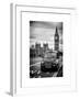 London Taxi and Big Ben - London - UK - England - United Kingdom - Europe-Philippe Hugonnard-Framed Art Print