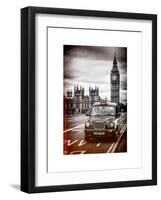 London Taxi and Big Ben - London - UK - England - United Kingdom - Europe-Philippe Hugonnard-Framed Art Print