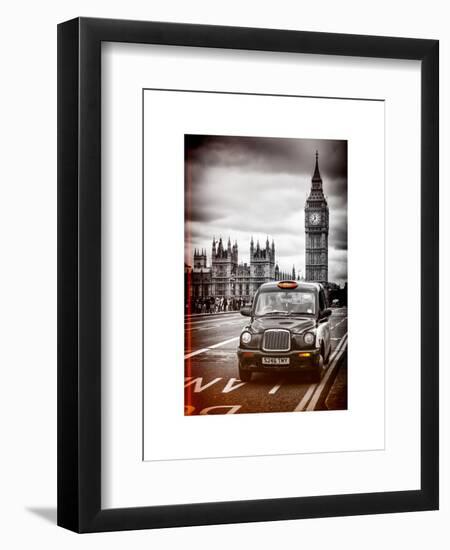 London Taxi and Big Ben - London - UK - England - United Kingdom - Europe-Philippe Hugonnard-Framed Art Print