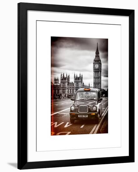 London Taxi and Big Ben - London - UK - England - United Kingdom - Europe-Philippe Hugonnard-Framed Art Print