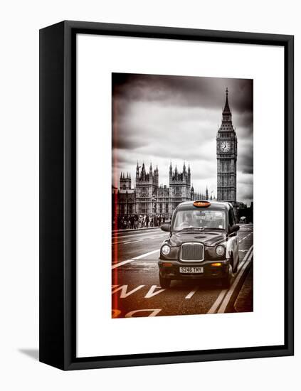 London Taxi and Big Ben - London - UK - England - United Kingdom - Europe-Philippe Hugonnard-Framed Stretched Canvas