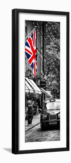 London Taxi and English Flag - London - UK - England - United Kingdom - Door Poster-Philippe Hugonnard-Framed Photographic Print