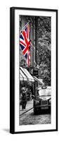 London Taxi and English Flag - London - UK - England - United Kingdom - Door Poster-Philippe Hugonnard-Framed Photographic Print