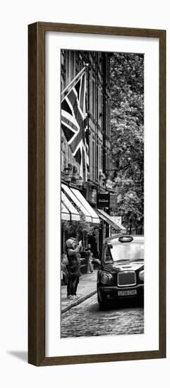 London Taxi and English Flag - London - UK - England - United Kingdom - Door Poster-Philippe Hugonnard-Framed Photographic Print