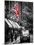 London Taxi and English Flag - London - UK - England - United Kingdom - Europe-Philippe Hugonnard-Mounted Premium Photographic Print