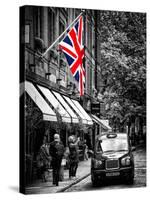 London Taxi and English Flag - London - UK - England - United Kingdom - Europe-Philippe Hugonnard-Stretched Canvas