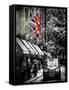 London Taxi and English Flag - London - UK - England - United Kingdom - Europe-Philippe Hugonnard-Framed Stretched Canvas