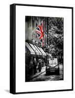 London Taxi and English Flag - London - UK - England - United Kingdom - Europe-Philippe Hugonnard-Framed Stretched Canvas