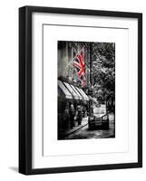 London Taxi and English Flag - London - UK - England - United Kingdom - Europe-Philippe Hugonnard-Framed Art Print