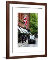 London Taxi and English Flag - London - UK - England - United Kingdom - Europe-Philippe Hugonnard-Framed Art Print