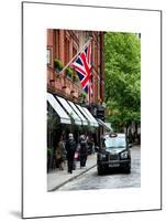 London Taxi and English Flag - London - UK - England - United Kingdom - Europe-Philippe Hugonnard-Mounted Art Print