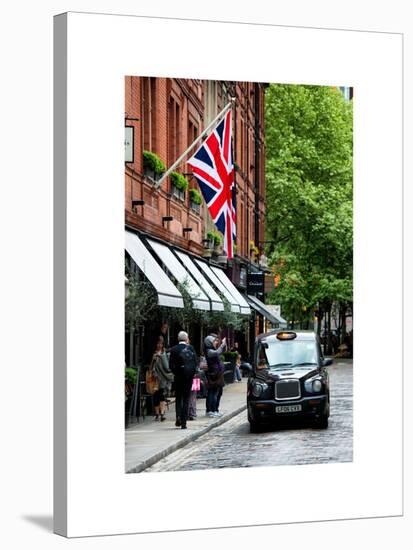 London Taxi and English Flag - London - UK - England - United Kingdom - Europe-Philippe Hugonnard-Stretched Canvas