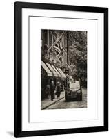 London Taxi and English Flag - London - UK - England - United Kingdom - Europe-Philippe Hugonnard-Framed Art Print