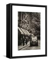 London Taxi and English Flag - London - UK - England - United Kingdom - Europe-Philippe Hugonnard-Framed Stretched Canvas