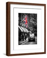 London Taxi and English Flag - London - UK - England - United Kingdom - Europe-Philippe Hugonnard-Framed Art Print