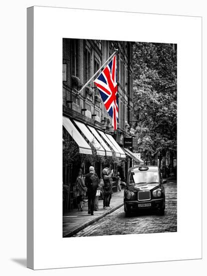 London Taxi and English Flag - London - UK - England - United Kingdom - Europe-Philippe Hugonnard-Stretched Canvas