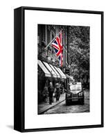 London Taxi and English Flag - London - UK - England - United Kingdom - Europe-Philippe Hugonnard-Framed Stretched Canvas