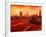 London Taxi Big Ben Sunset with Parliament-Markus Bleichner-Framed Art Print