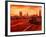 London Taxi Big Ben Sunset with Parliament-Markus Bleichner-Framed Art Print