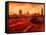 London Taxi Big Ben Sunset with Parliament-Markus Bleichner-Framed Stretched Canvas