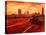 London Taxi Big Ben Sunset with Parliament-Markus Bleichner-Stretched Canvas