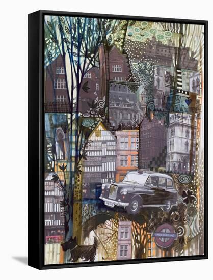 London Taxi-Oxana Zaika-Framed Stretched Canvas