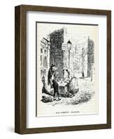 London Tea Stall 1836-George Cruikshank-Framed Art Print