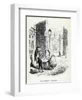 London Tea Stall 1836-George Cruikshank-Framed Art Print