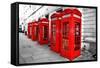 London Telephone Boxes-duallogic-Framed Stretched Canvas