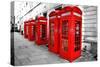 London Telephone Boxes-duallogic-Stretched Canvas