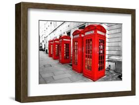 London Telephone Boxes-duallogic-Framed Photographic Print