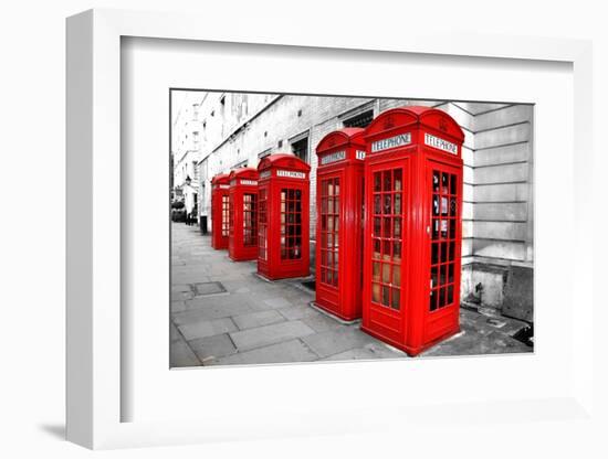 London Telephone Boxes-duallogic-Framed Photographic Print