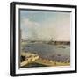 London, Thames and City as Seen from the Richmond House, 1746-1747-Canaletto-Framed Giclee Print