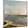 London, Thames and City as Seen from the Richmond House, 1746-1747-Canaletto-Mounted Giclee Print