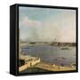 London, Thames and City as Seen from the Richmond House, 1746-1747-Canaletto-Framed Stretched Canvas