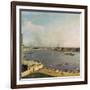 London, Thames and City as Seen from the Richmond House, 1746-1747-Canaletto-Framed Giclee Print