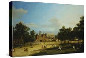 London: the Old Horse Guards and the Banqueting Hall, Whitehall, from St. James's Park, with…-Canaletto-Stretched Canvas