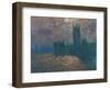 London, the Parliament; Reflections on the Thames River, 1899-1901-Claude Monet-Framed Giclee Print