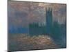 London, the Parliament; Reflections on the Thames River, 1899-1901-Claude Monet-Mounted Giclee Print