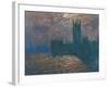 London, the Parliament; Reflections on the Thames River, 1899-1901-Claude Monet-Framed Giclee Print