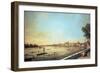 London, the Thames at Westminster and Whitehall from the Terrace of Somerset House, C.1750-51-Canaletto-Framed Giclee Print