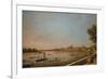 London: the Thames at Westminster and Whitehall from the Terrace of Somerset House-Canaletto-Framed Giclee Print