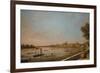 London: the Thames at Westminster and Whitehall from the Terrace of Somerset House-Canaletto-Framed Giclee Print