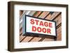 London Theatre Stage Door Sign-Veneratio-Framed Photographic Print