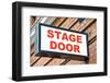 London Theatre Stage Door Sign-Veneratio-Framed Photographic Print
