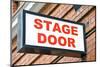 London Theatre Stage Door Sign-Veneratio-Mounted Photographic Print